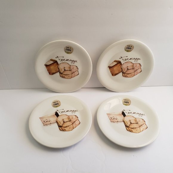 Ceramica Cuore 7.5" Ceramic Plates Formaggi Cheese Illustration Made in Italy - Picture 8 of 8